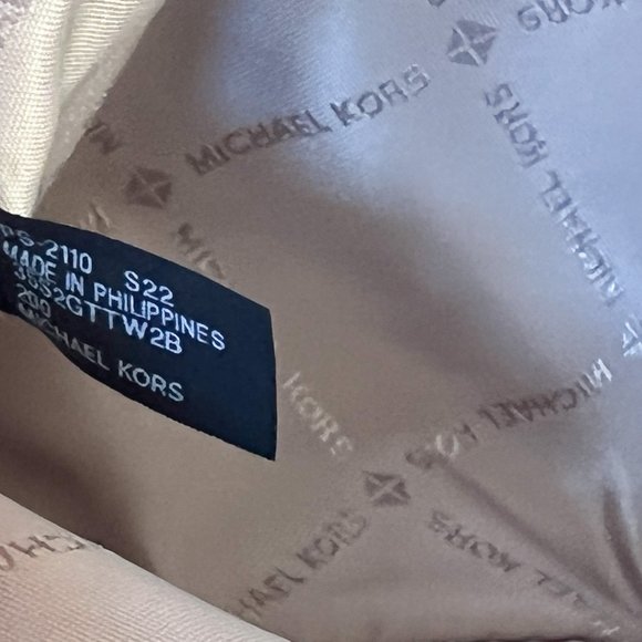 Michael Kors Jet Set Item Medium Travel Pouch Double Zip Wristlet MK Brown - Picture 10 of 13